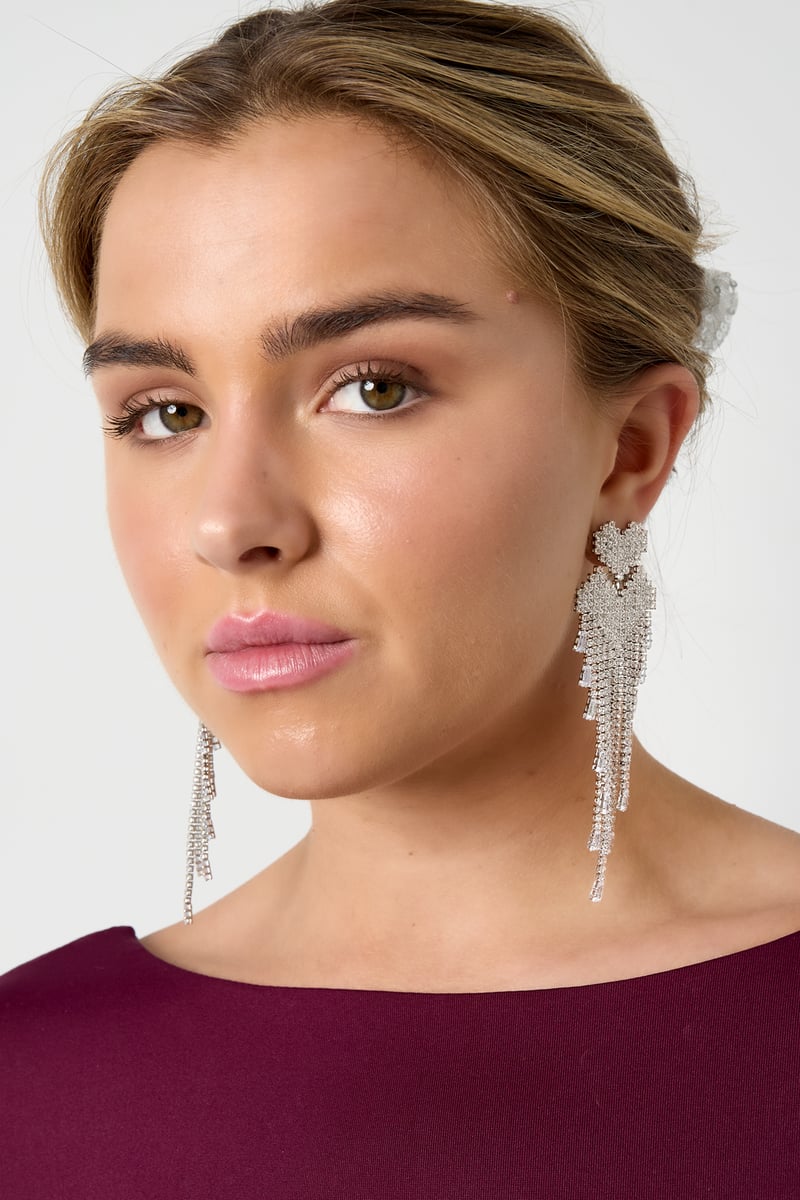 Koperen oorbellen met hartjes, casual, dagelijks, eenvoudig, serie, damessieraden