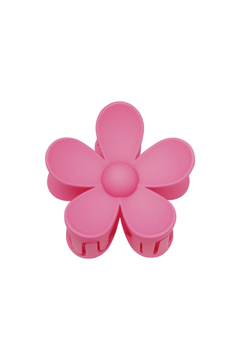 Effen kleur matte madeliefje bloem haarklem fuchsia Resin