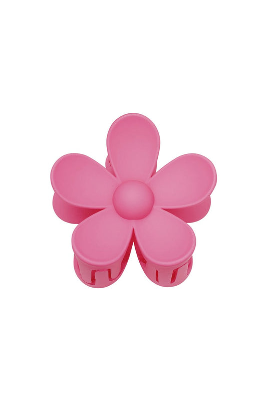 Effen kleur matte madeliefje bloem haarklem fuchsia Resin
