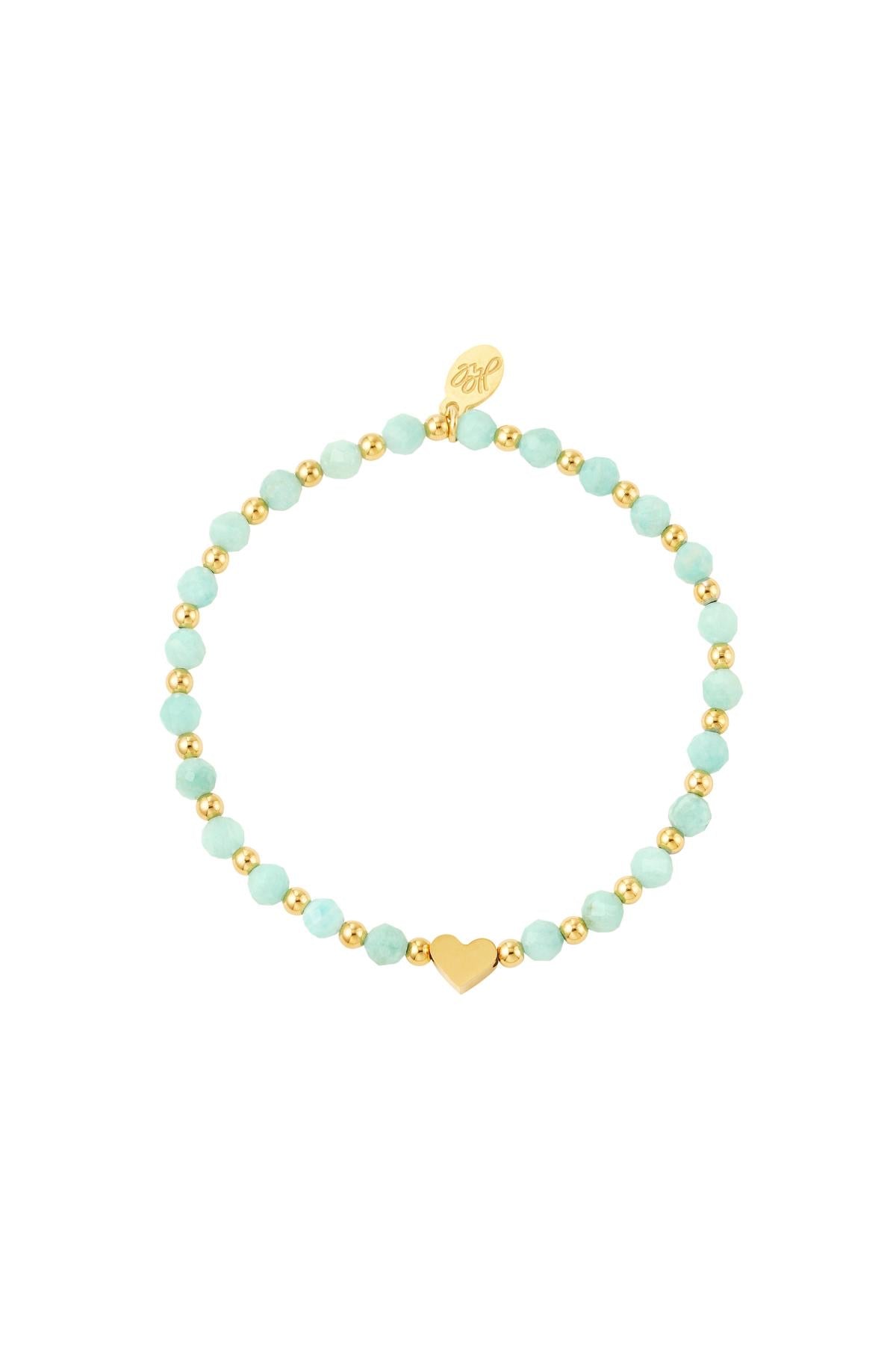 Armband met beads en kralen — turquoise
