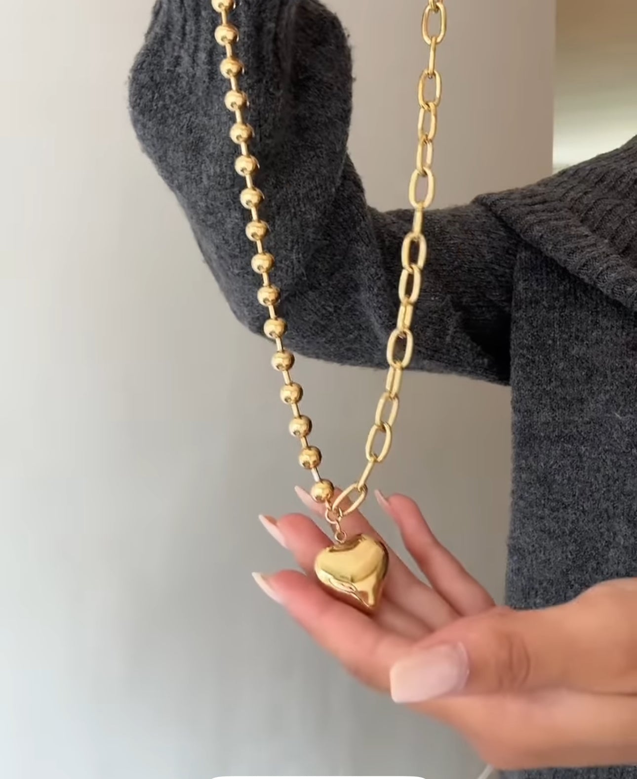 Necklace love two sides