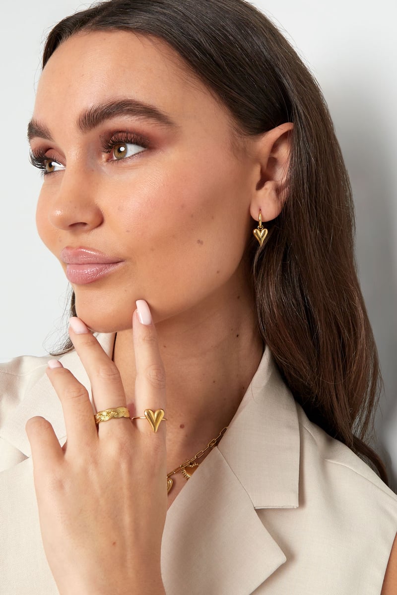 roestvrij stalen hartvormige oorbellen