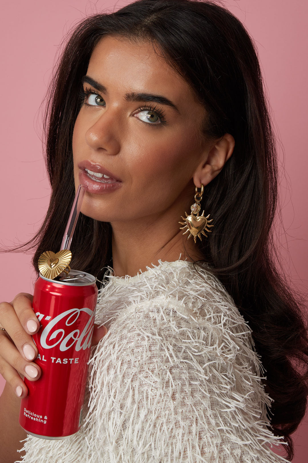 Roestvrijstalen oorbellen met hartvormige hanger, casual en eenvoudig, voor dagelijks gebruik, dames sieraden