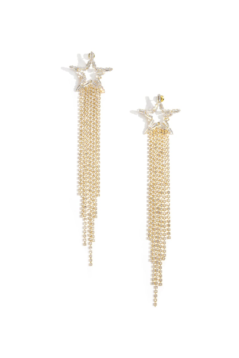 Koperen oorbellen met ster, elegante kerst, luxe serie, damessieraden