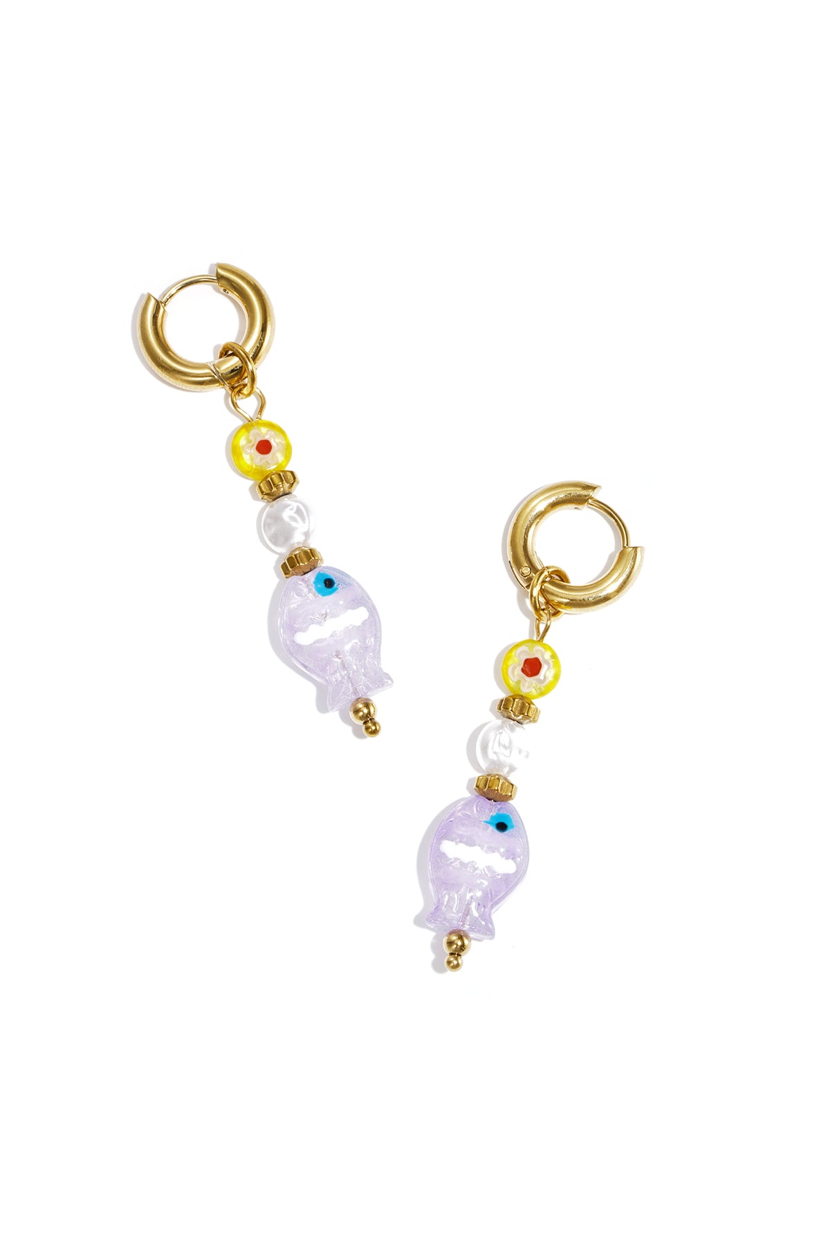 Oorbellen met visje van roestvrij staal, casual, dagelijks en romantisch, damessieraden