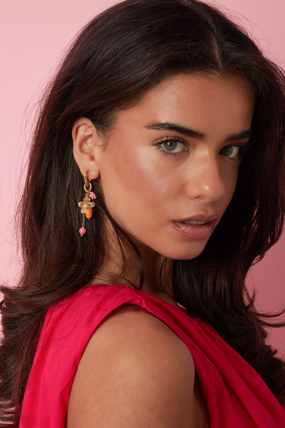 Oorbellen van roestvrij staal met bloemmotief, casual, dagelijks en romantisch, damessieraden