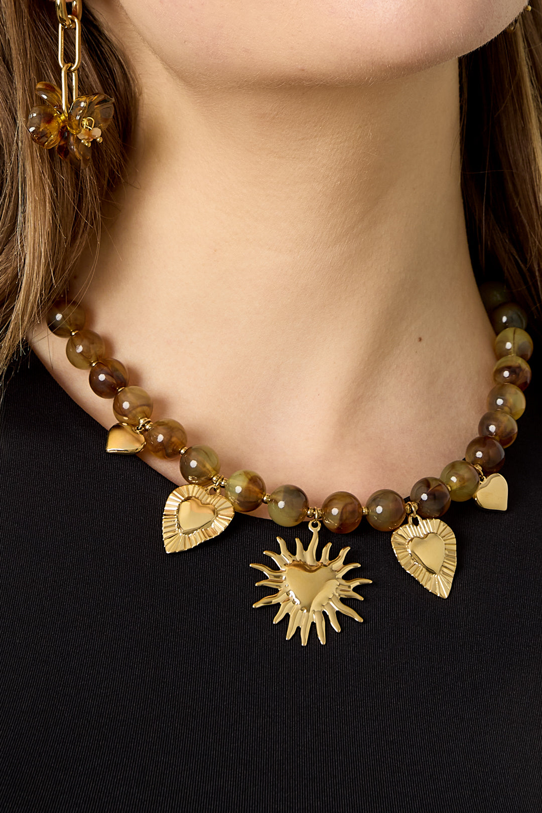 Kralenketting met zomerse charms