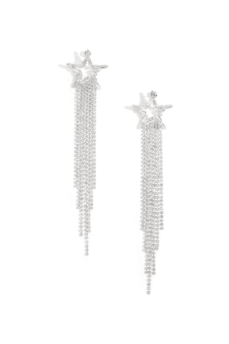 Koperen oorbellen met ster, elegante kerst, luxe serie, damessieraden