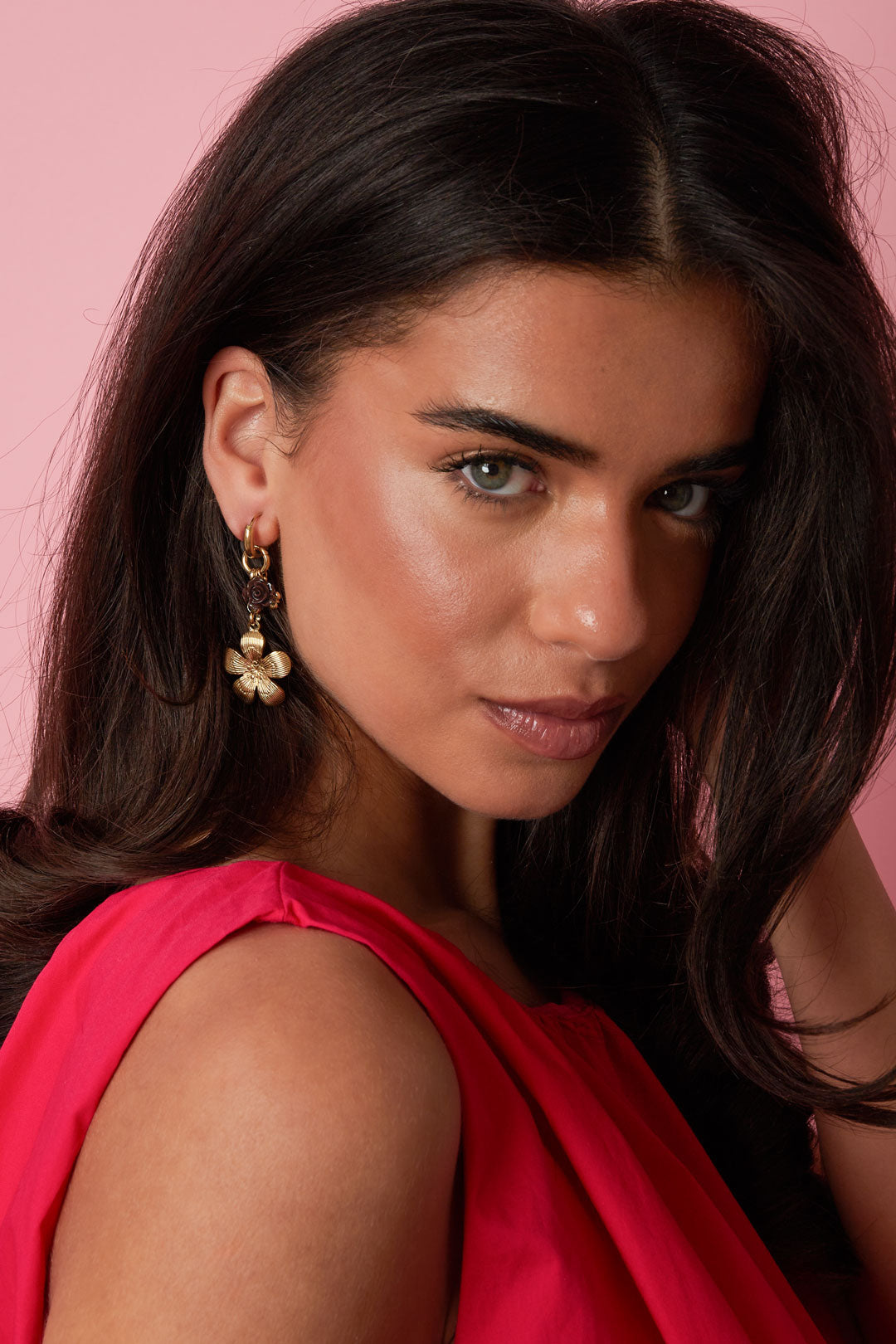 Oorbellen met hangertjes van roestvrij staal in de vorm van een bloem, casual en eenvoudig voor dagelijks gebruik, damessieraden.