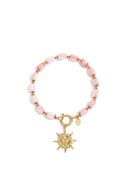 Armbanden van roestvrij staal met kralen in hartvorm, casual en eenvoudig voor dagelijks gebruik, dames sieraden