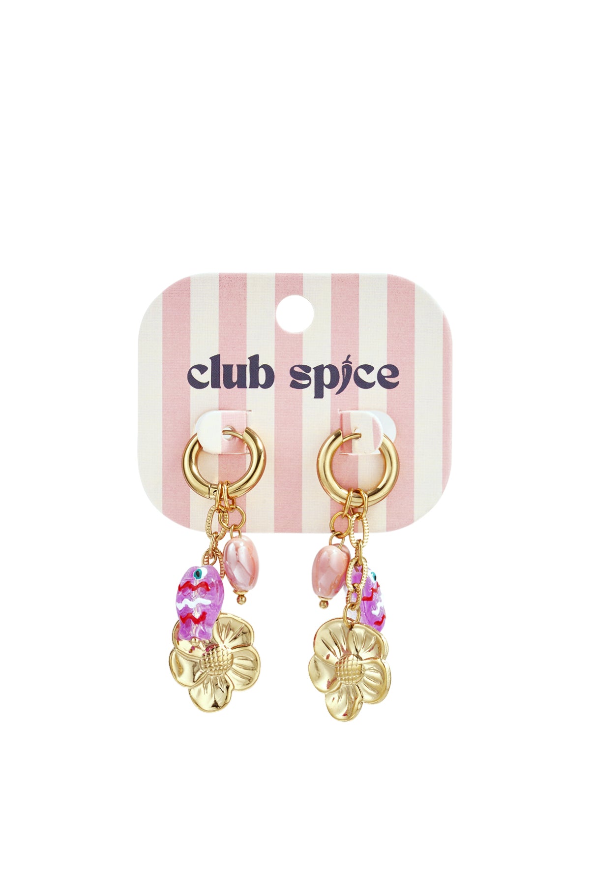 Roestvrijstalen oorbellen met hanger in de vorm van een vis, casual romantische serie, damessieraden