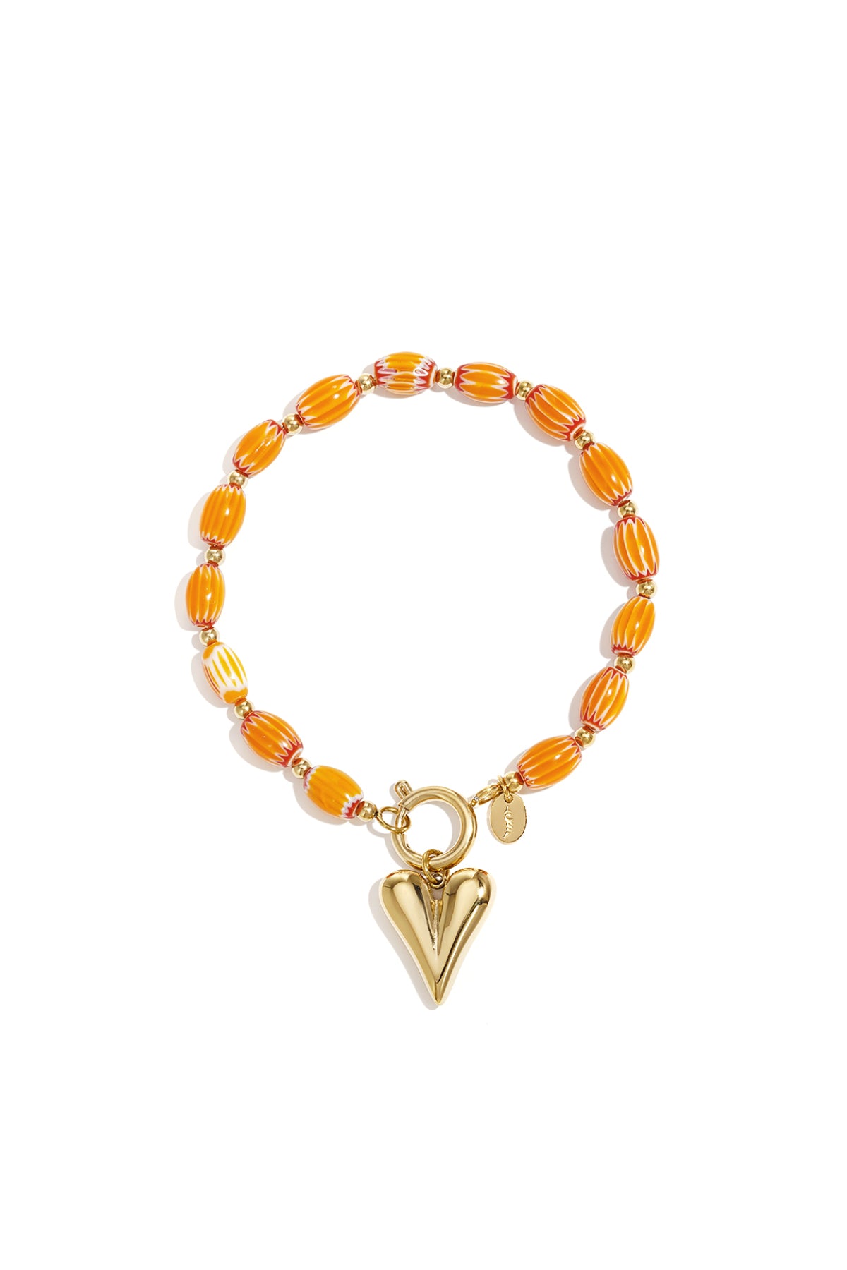 Armbanden van roestvrij staal met kralen in hartvorm, casual en eenvoudig voor dagelijks gebruik, dames sieraden